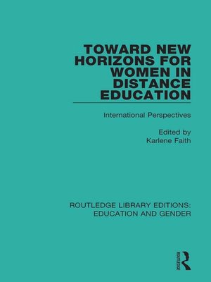 cover image of Toward New Horizons for Women in Distance Education